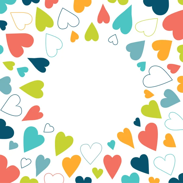 Heart background pattern. Round shape festival background isolated. — Stock Vector