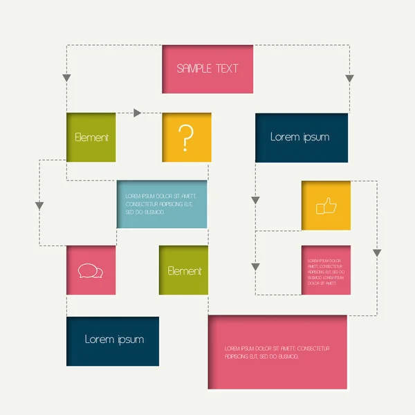 Schema del diagramma di flusso. Elementi infografici. Design vettoriale. — Vettoriale Stock