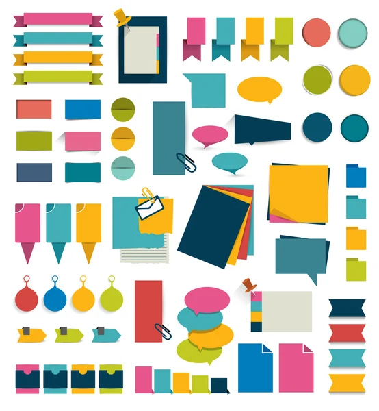 Collections of infographics flat design elements. Vector illustration. — Stock Vector