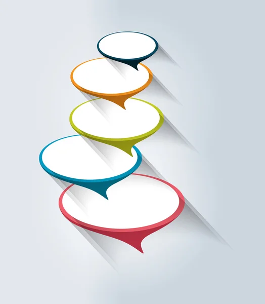 Speech bubble banner, template. Business color vector. Infographic. — Stock Vector