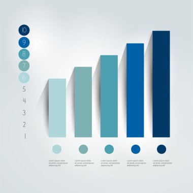 Flat chart, graph. Simply editable. Info graphics element.