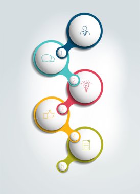 Daire numarası diyagramı, seçenekleri, adım adım şablonu. 5 adım.