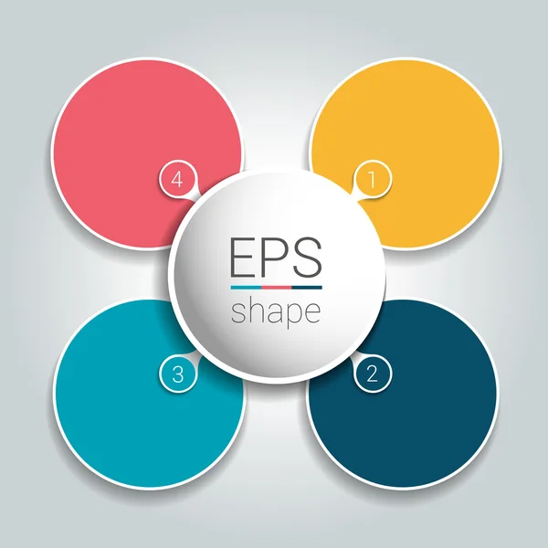 Infographic 4 adımlar akış şeması net. Diyagramı, grafik, grafik, akış şeması, banner şablon. Vektör.