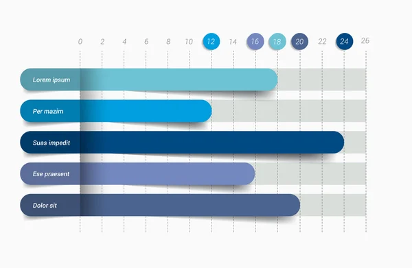 Gráfico plano, gráfico. Simplemente el color editable. Elementos de infografía. — Vector de stock