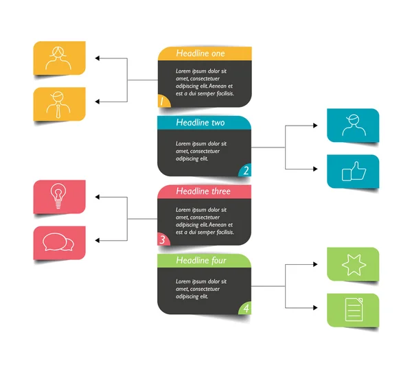 Flussdiagramm, Schema. — Stockvektor