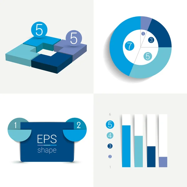 Elementos gráficos de información. Simplemente el color editable. Elementos de infografía . — Archivo Imágenes Vectoriales