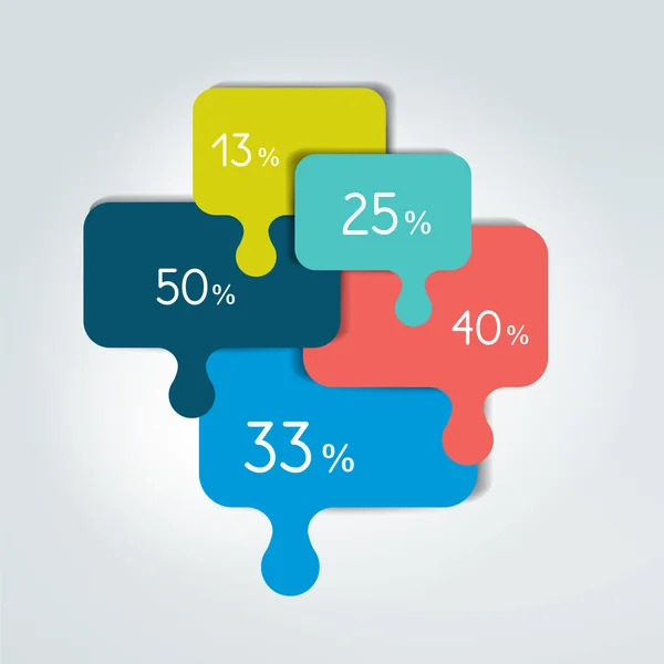 Sprechblasenvorlage, Schema. infografisches Element. — Stockvektor