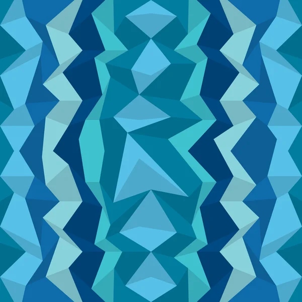Patrón azul poligonal. Zigzag vector fondo, papel de pared . — Vector de stock