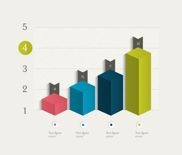 3D-Design-Graph. Infografik. — Stockvektor