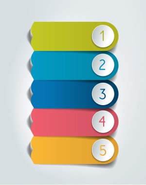 Colummn adım adım diyagramı. Infographic düz sekmesi.