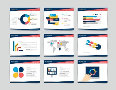 Presentation business templates. Infographics for leaflet, poster, slide, magazine, book, brochure, website, print. clipart