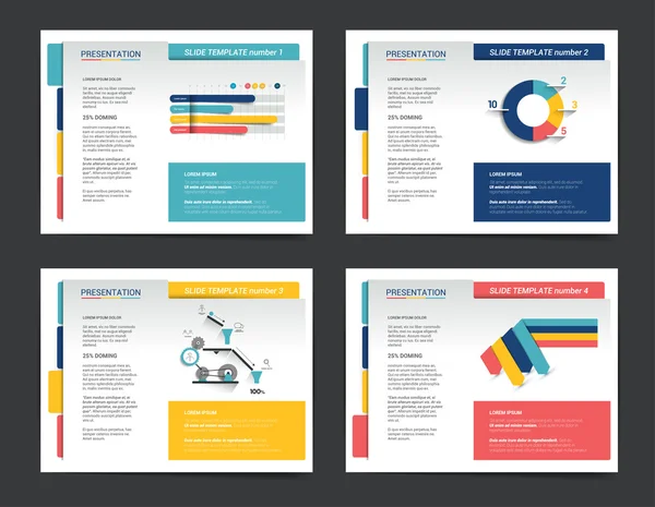 Presentation business templates. Infographics for leaflet, poster, slide, magazine, book, brochure, website, print. — Stock Vector