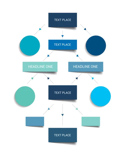 Esquema de diagramas de flujo. Elementos de infografía. Diseño vectorial. — Archivo Imágenes Vectoriales