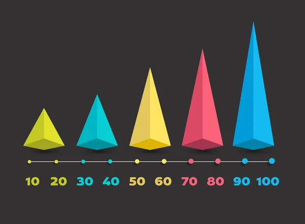 Time line color template. Horizontal line. Vector infographic illustration. — Wektor stockowy