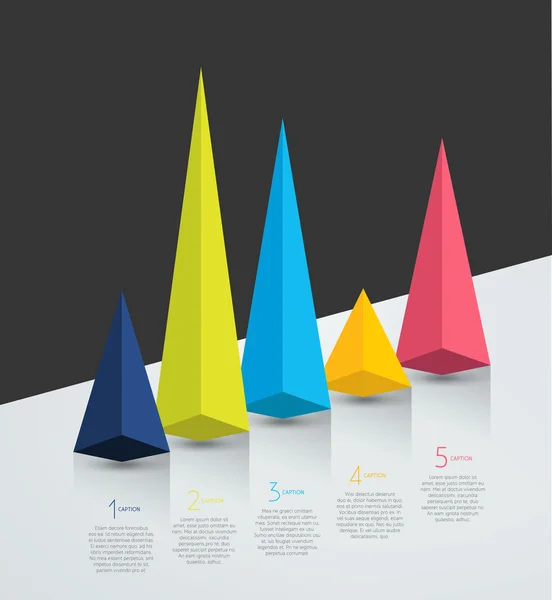 Gráfico 3D, gráfico. Simplemente el color editable. Elementos de infografía. — Vector de stock