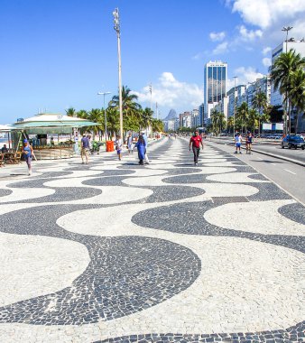 Rio de Janeiro kaldırım mozaiği.