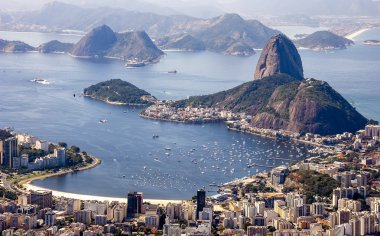 Rio de Janeiro. Corcovado Hill görünümünden.