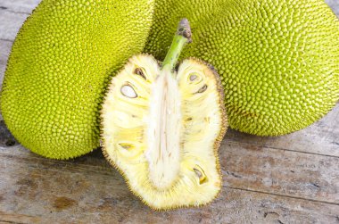 Dev Jack-fruit.Tropical meyve kesiti.