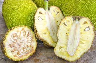 Dev Jack-fruit.Tropical meyve kesiti.