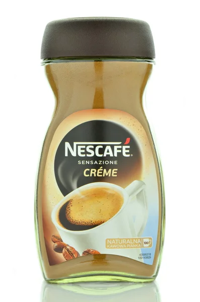 Nescafe café instantané isolé sur fond blanc . — Photo