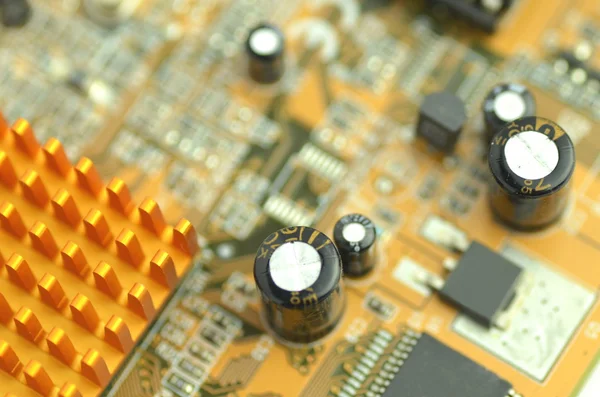 Closeup elektronických obvodů, počítače — Stock fotografie
