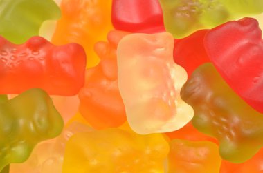 Renkli Haribo sakızlı ayılar closeup. 