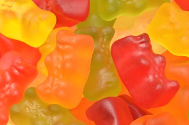 Renkli Haribo sakızlı ayılar closeup. 