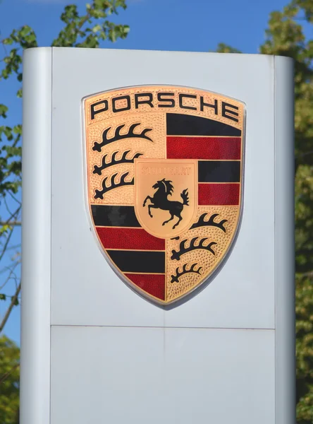 Embleem van Porsche. — Stockfoto