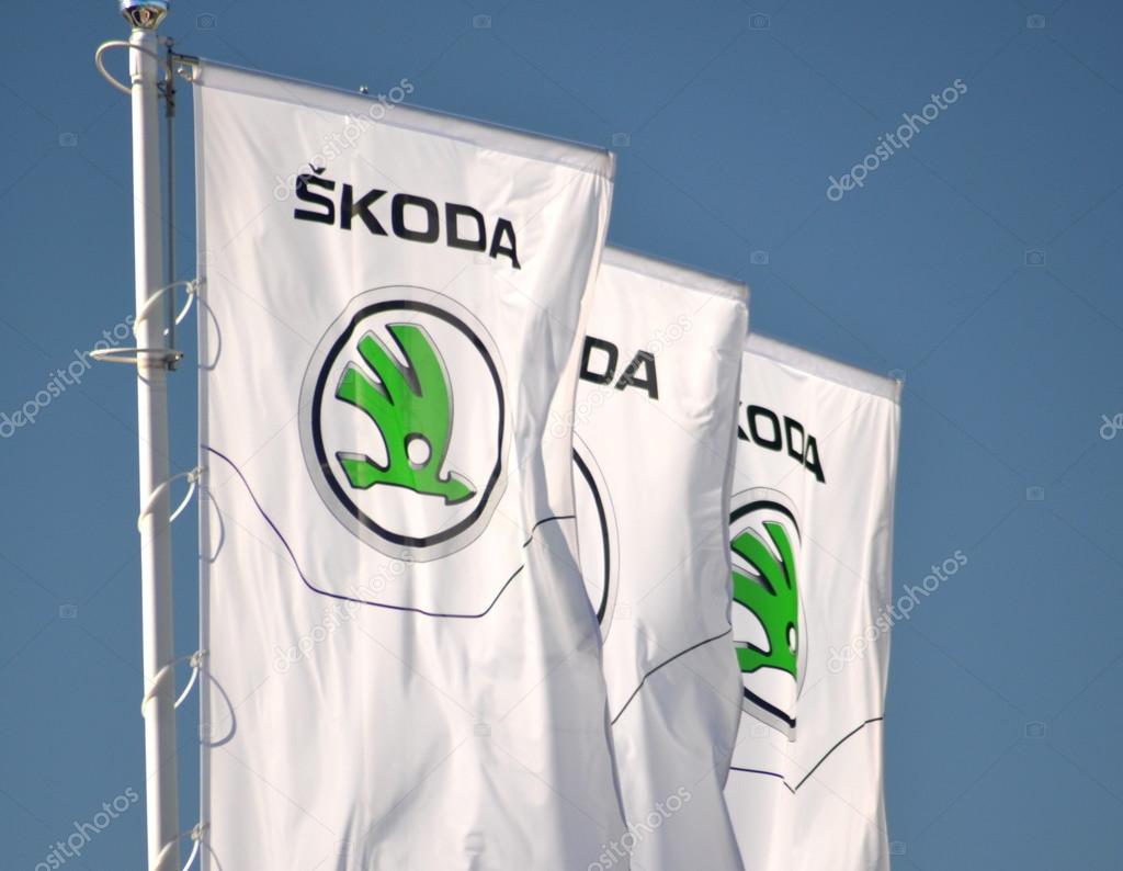 CIRCA AUGUST 2016 - GDANSK: Logo of Skoda. Skoda Auto is Czech automobile manufacturer founded in 1895 as Laurin and Klement. It is headquartered in Mlada Boleslav, Czech Republic.
