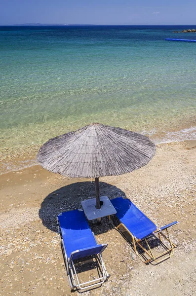 Fabulosa Playa Arena Porto Roma Está Situado Península Vassilikos Costa —  Fotos de Stock