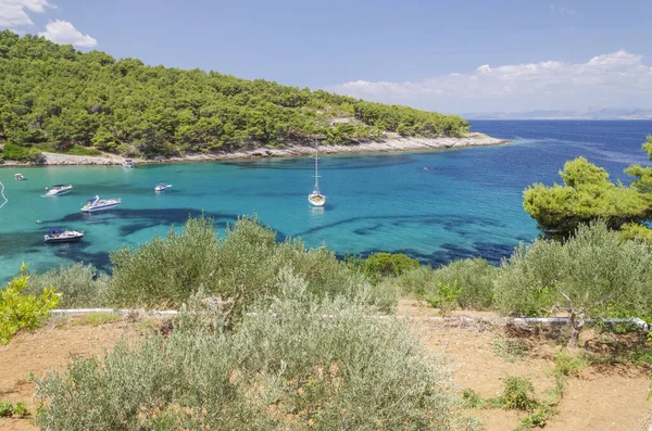 Malerischer Sandstrand Von Lovrecina Der Nordküste Der Insel Brac Kroatien — Stockfoto