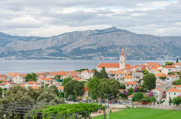 Panorama Escénico Postira Costa Norte Isla Brac Croacia —  Fotos de Stock