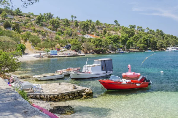 Baía Cênica Aldeia Bobovisca Bobovisca Situa Costa Oeste Ilha Brac — Fotografia de Stock