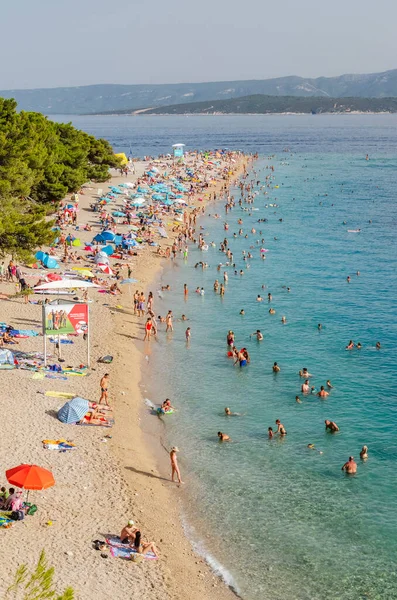 Multitud Personas Playa Golden Cape Golden Cape Playa Más Famosa — Foto de Stock