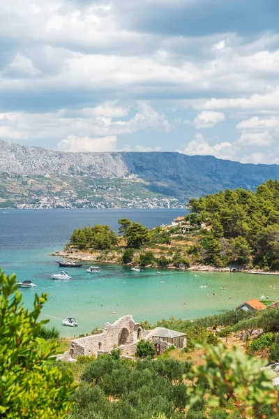 Picturesque Sandy Beach Lovrecina Northern Coast Brac Island Croatia — Stock Photo, Image