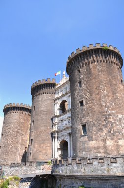 Majestic castel nuovo in naples, Italy clipart