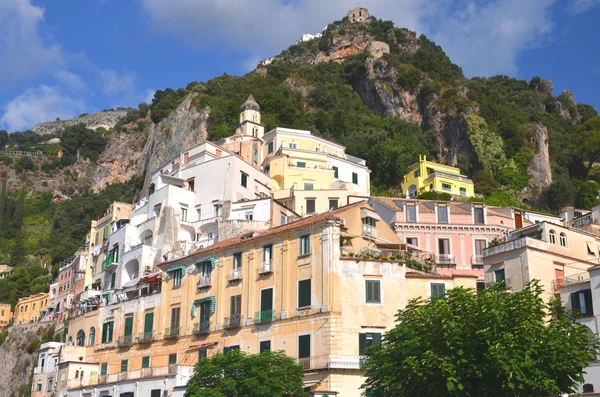 Malebný výhled na letní resort amalfi, Itálie — Stock fotografie