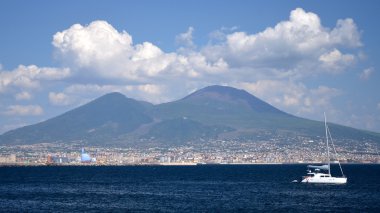 güzel manzara Vezüv Yanardağı, campania, İtalya