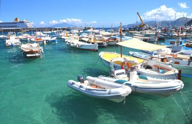 pitoresk marina grande capri Adası, İtalya