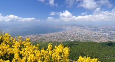 nefes kesen pitoresk yatay, Napoli ve Napoli Körfezi, İtalya