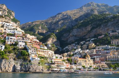 suggestiva vista del villaggio di positano, Italia