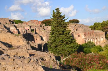 Şehir Pompei Güney İtalya'nın ünlü antik Harabeleri