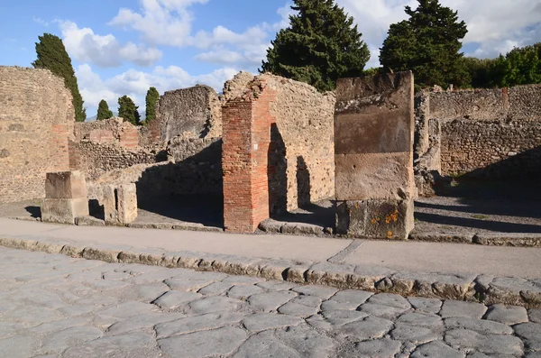 Berömda antika ruinerna av staden Pompeji i södra Italien — Stockfoto