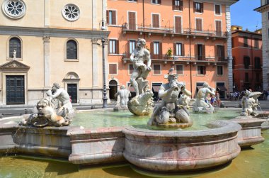 Roma, İtalya Piazza Navona üzerinde güzel çeşme