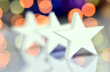 Bokeh arka plan üzerinde Noel simgeler