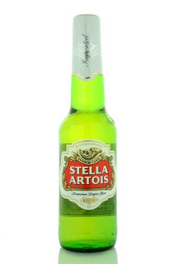 Stella Artois pilsner beer isolated on white background clipart