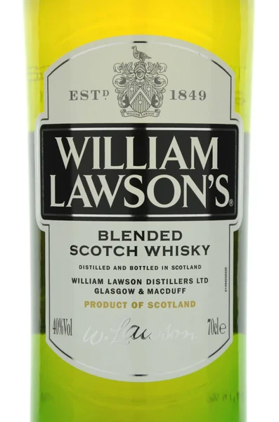 William Lawsons Whisky isoliert auf weißem Hintergrund. — Stockfoto