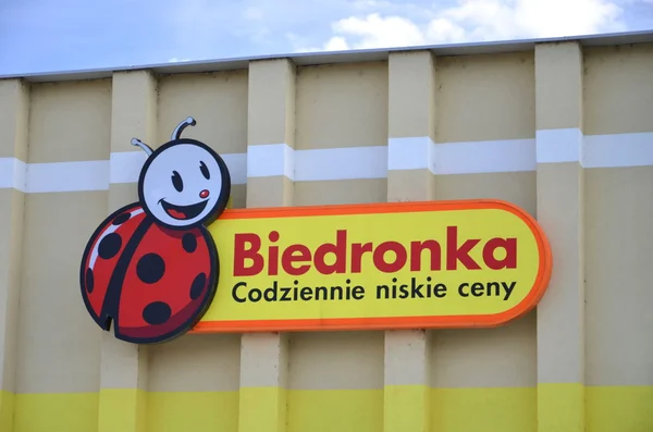 Sign of Biedronka — Stock Photo, Image