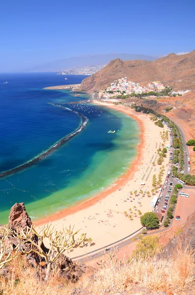 Spectacular picturesque gorgeous view on Teresitas beach on Tenerife island, Spain — Stock Photo, Image