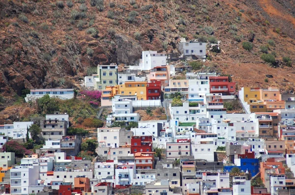 Färgglada byggnader av San Andres by på Teneriffa, Spanien — Stockfoto